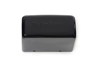 Black Replica Delco Remy Relay Cover Smooth - Click Image to Close