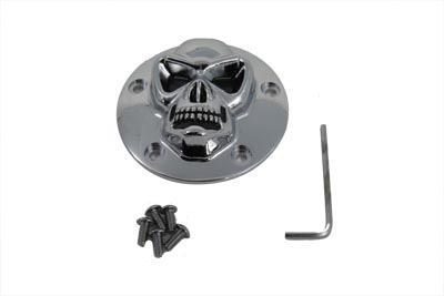 Skull Face Ignition System Cover 5-Hole Chrome
