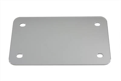 License Plate Frame Backing Plate Chrome Smooth Style - Click Image to Close