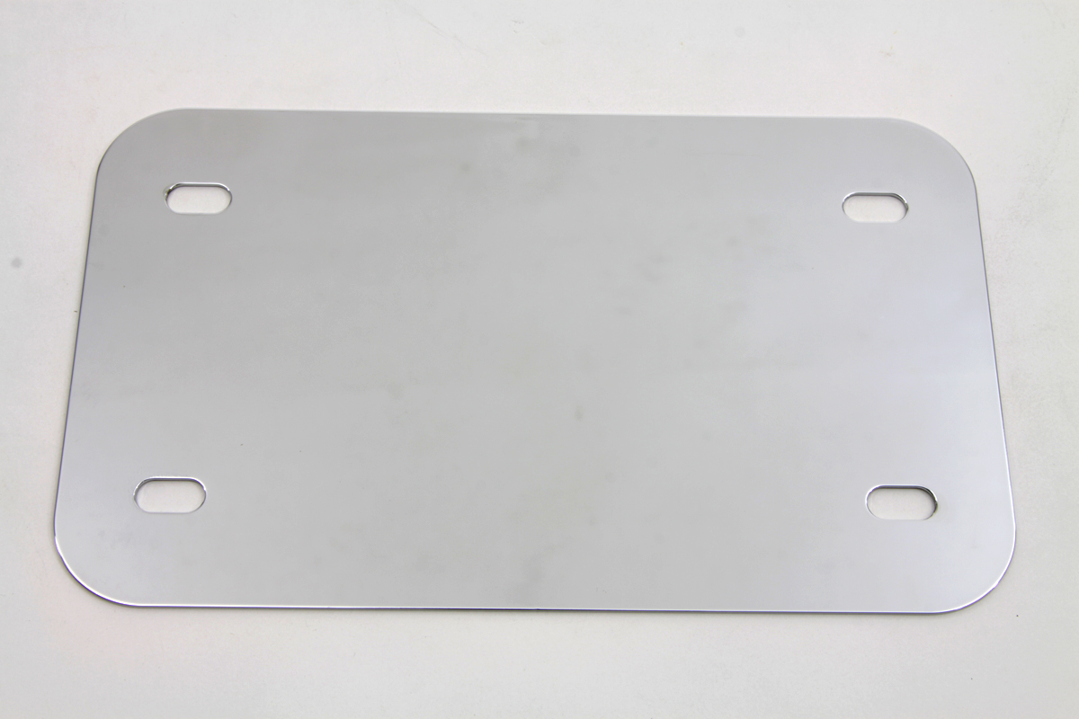 License Plate Frame Backing Plate Smooth Style Chrome