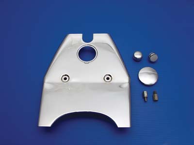 Chrome Frame Battery and Oil Tank Cover - Click Image to Close