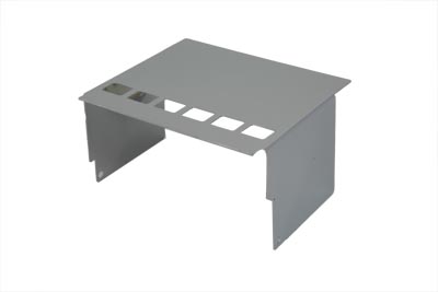 Chrome Battery Side Cover with Square View Holes - Click Image to Close