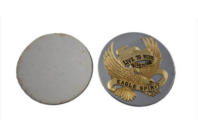 Gold Inlay 3-1/2" Eagle Spirit Medallion
