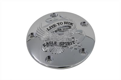 Live to Ride Ignition System Cover 5-Hole Chrome