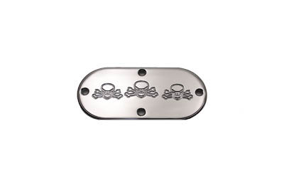 Bonehead Skull Inspection Cover Chrome - Click Image to Close