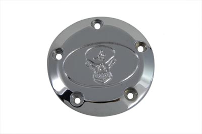 Skull Ignition System Cover 5-Hole Chrome - Click Image to Close