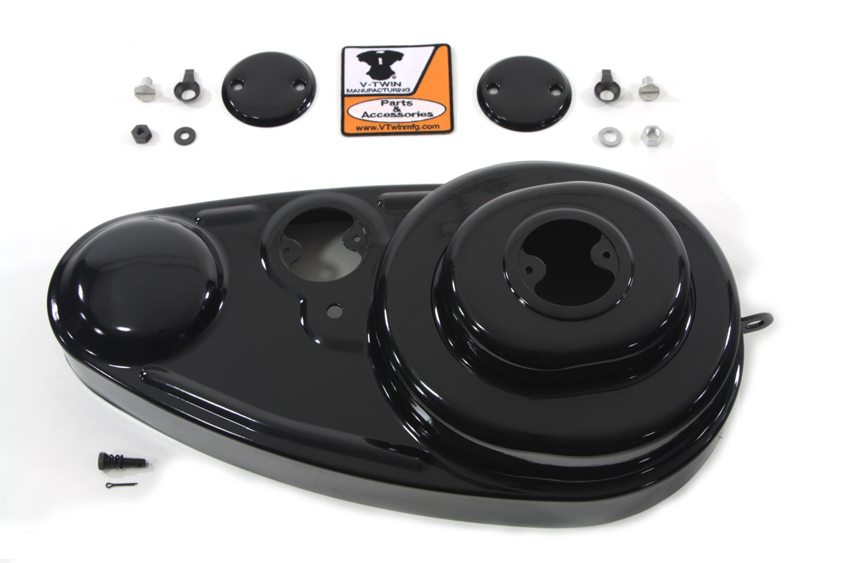 Black 45" Outer Primary Cover Kit - Click Image to Close