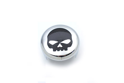Skull Accent Horn Cover Chrome - Click Image to Close