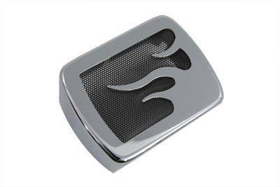 Chrome Coil Cover with Flame Accent - Click Image to Close