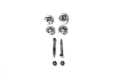 Chrome Rear Axle Adjuster and Nut Kit - Click Image to Close
