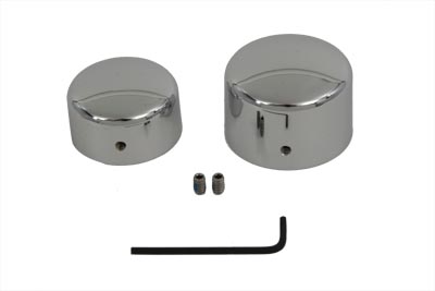 Chrome Rear Axle Nut Cover Set - Click Image to Close