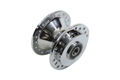 Chrome Front Wheel Hub - Click Image to Close