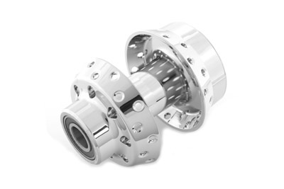 Chrome Front Wheel Hub with 25mm Bearings - Click Image to Close