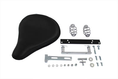 Black Leather Solo Seat and Mount Kit - Click Image to Close