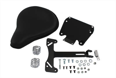 Black Leather Solo Seat and Mount Kit - Click Image to Close