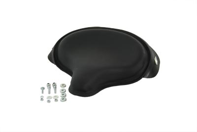 Black Leather Police Style Solo Seat