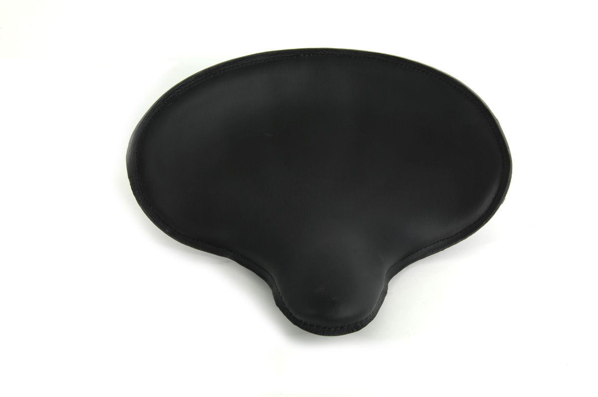 Black Leather Thin Style Solo Seat - Click Image to Close