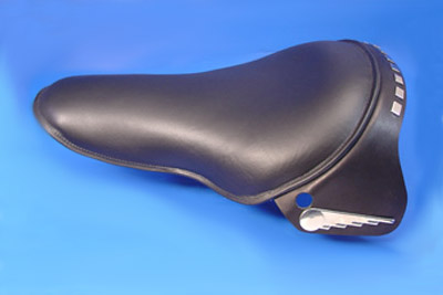 Black Leather Buddy Seat With Speedwing Skirt - Click Image to Close