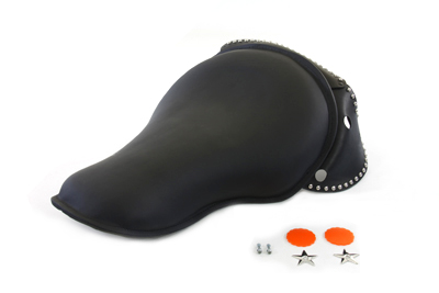 Black Leather Buddy Seat with Skirt