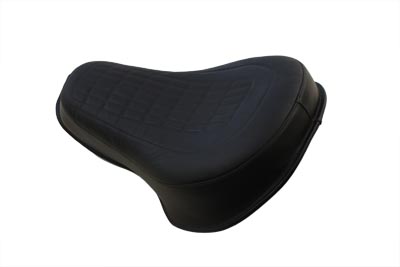 Black Leather Heritage Style Buddy Seat - Click Image to Close