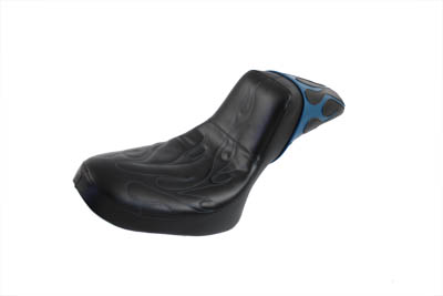 Gunfighter Seat Teal Flame Style - Click Image to Close