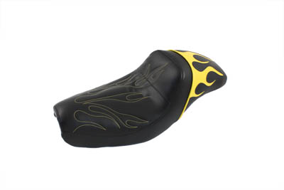 Gunfighter Seat Yellow Flame Style - Click Image to Close