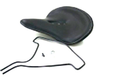 Black Leather Solo Seat - Click Image to Close