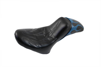 Gunfighter Seat Teal Flame Style - Click Image to Close