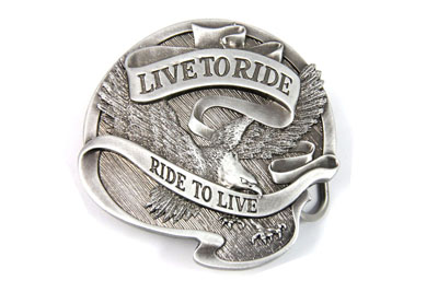 Live to Ride 75 Anniversary Belt Buckle - Click Image to Close