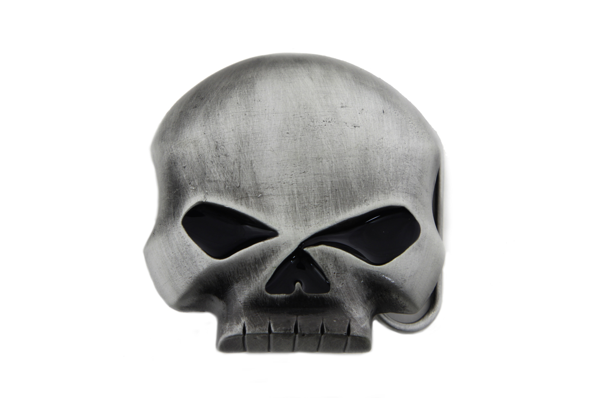 Pewter Skull Belt Buckle - Click Image to Close