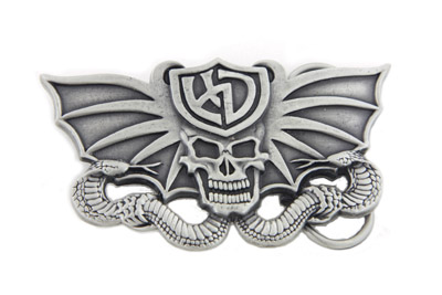 Skull with Snake Belt Buckle - Click Image to Close