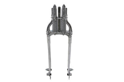 28" Inline Spring Fork Assembly Chrome - Click Image to Close