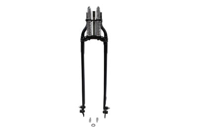 32" Inline Spring Fork Assembly Black +4" - Click Image to Close
