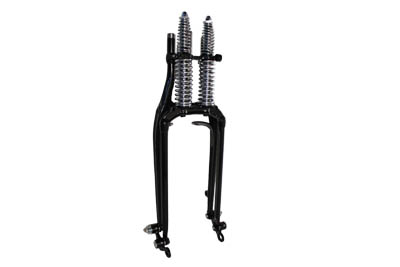 28" Spring Fork Assembly Black - Click Image to Close