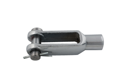 Forked Chrome Rod End Clevis - Click Image to Close