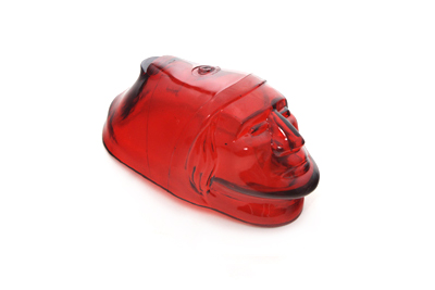 Indian Front Fender Lamp Lens, Red - Click Image to Close