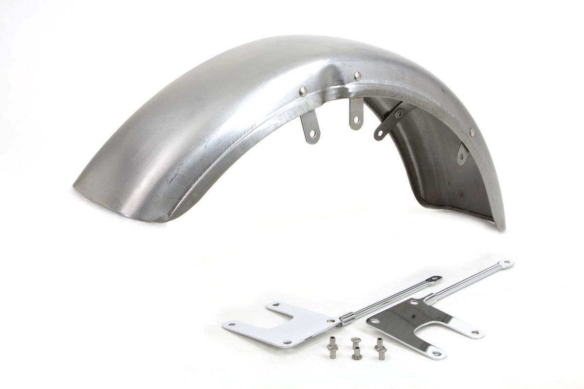 Front Fender Short Raw Steel - Click Image to Close
