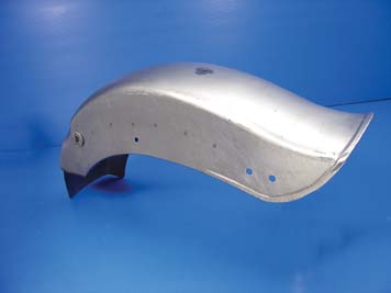 Rear Fender Bobbed Raw Steel - Click Image to Close