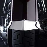 Chrome Rear Cast Fender Tip - Click Image to Close