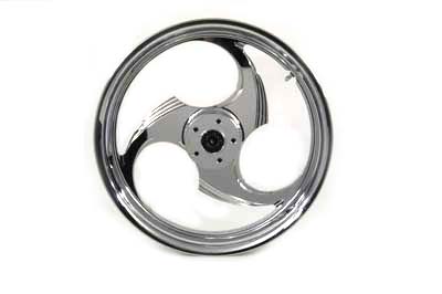 18" Rear Forged Alloy Wheel, Chrome Chopper Style - Click Image to Close