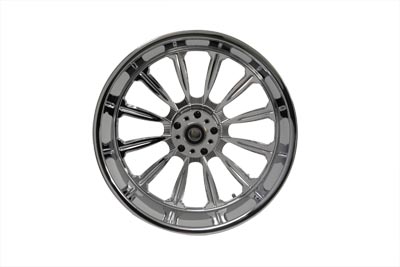 18" Rear Forged Alloy Wheel, Starburst Style - Click Image to Close