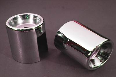 Upper Shock Stud Covers Chrome Short Style