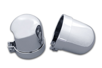 Chrome Dome Style Shock Cover Set - Click Image to Close