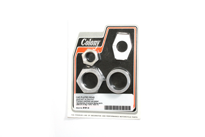 Cadmium Rear Axle Nut and Lock Kit - Click Image to Close