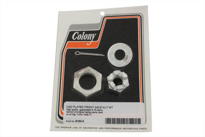 Front Axle Nut Kit Cadmium - Click Image to Close