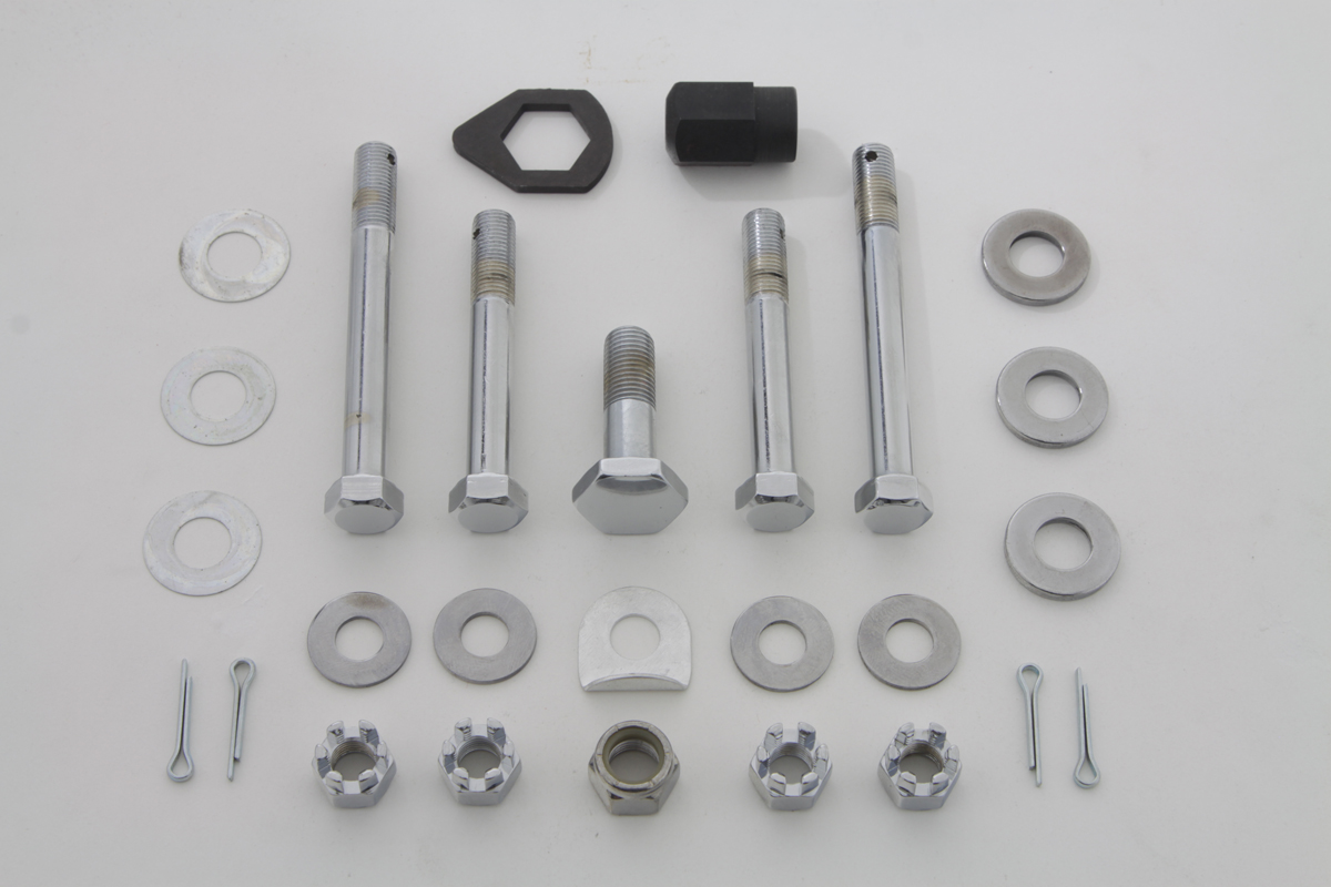 Upper and Lower Motor Mount Bolt Kit, Chrome - Click Image to Close