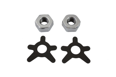 Brake Shaft Nut and Lock Kit Chrome - Click Image to Close