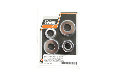 Chrome Rear Axle Nut Kit - Click Image to Close