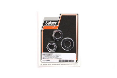 Chrome Front Axle Nut and Washer Kit - Click Image to Close