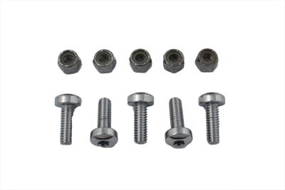 Chrome Front Disc Rotor Bolt Kit - Click Image to Close